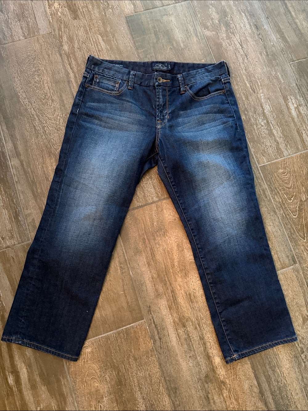 Lucky Brand Women's Sweet Crop Jeans in Dark Blue Wash